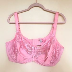 Pink jewels plus size bra